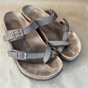 Birkenstock Mayari Biribuck Sandal in Mocha. Size EU38 Reg width